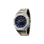 CASIO Meeste Vedelkristall, Analoog Kahekordse N&auml;idikuga Seeria 44mm Sinine Kell GA-2100-1A1(Vaata 3--) Silver Strap Single Watch black