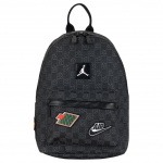 Jordan 10L Logo T&otilde;mblukuga Sulgemine Pol&uuml;ester Keskmise suurusega Seljakott Unisex seljakott Must JD2543009AD-001 Black