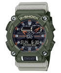 Casio meeste vaik 200M veekindel analoog l&ouml;&ouml;gikindel kvartsikell GA-900HC-3A roheline