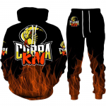 Naljakas Cobra Kai 3D-prindiga spordidress Meeste lahe kapuuts/p&uuml;ksid/&uuml;likond Hip Hop 2022 moodne pikkade varrukatega s&ouml;rkimine spordir&otilde;ivaste sportlik komplekt 2XL parkkoor