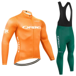Oranž rattas&auml;rk Team S&uuml;gis 2026 Hingav rattas&otilde;idukomplekt Jalgrattajakk P&uuml;ksid Mehed Termiline fliis Ropa Ciclismo MTB Maanteejalgratta riided XS