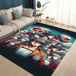 3D Attack on Titan Multifilm Eren Mikasa Anime Vaip Vaip elutuppa Magamistuba Kodu Diivani Kaunistus, Laste M&auml;ngimine Libisemiskindel P&otilde;randamatt 80x120cm( 31x47in)