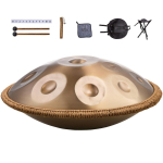 Handpan Trumm 22 tolli 12 nooti D-moll K&auml;sitrummi Pill Malletiga