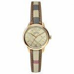 Burberry BU10114 Klassikaline &uuml;mmargune naiste k&auml;ekell 32mm kuld