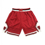 Bulls Retro Tikandiga Tikitud Paelpingutusn&ouml;&ouml;riga L&uuml;hikesed Korvpallip&uuml;ksid Treeningp&uuml;ksid S punane
