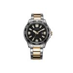 Citizen Eco-Drive seeria roostevabast terasest roosakuldne k&auml;ekell Meeste kellad Must AW1524-84E Regular Watch Box,Black Dial