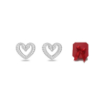 Swarovski Una S&uuml;damikukujulised Peened Roodiumiga Pinnatud K&otilde;rvar&otilde;ngad Naiste k&otilde;rvar&otilde;ngad 5625535 Box (Random Color)