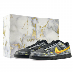 Nike Dunk Flame Shadow Blazing Libisemisvastane Polsterdus Kulumiskindel Madala s&auml;&auml;rega Rula Kingad Meeste Must Kollane IO7606-010(Team877-) 43