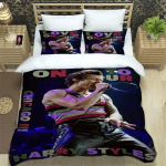 One-Direction Voodipesukomplekt Laulja Tekikott Padjap&uuml;&uuml;r T&auml;iskasvanu Poiss T&uuml;druk Magamistoa Kaunistus Laste Kingitus &Uuml;he-/Kahekohaline Suur Suurus 100x135cm-2pcs