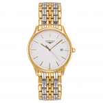 LONGINES Luya seeria kvartsmehhanismiga 30m veekindel meeste k&auml;ekell &Scaron;veitsi kell 38,5mm valge sihver PVD-kattega korpus PVD-kattega rihm L4.859.2.19.7 kvarts