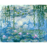 GATYZTORY DIY Maalimine numbrite j&auml;rgi Claude Monet' maalid Erinevad vesiroosid Impressionistlik lootus Maalimine numbrite j&auml;rgi Dekoratsioon Kunst 50x65cm Diy Frame tumehall v&auml;rv