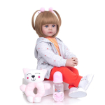 KEIUMI 60 cm Beebid Reborn Dolls T&uuml;drukud Riidest keha Realistlik Printsess Reborn Dolls Vasts&uuml;ndinud nukk lastele Kingitus Ilus m&auml;nguasi 22 inch 55 cm