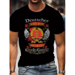 Meeste suur suurus Saksa-teemaline Ida-Saksamaast inspireeritud T-s&auml;rk - 100% avar l&otilde;ige Streetwear DDR-i logoga ja sirbi ning haamri tr&uuml;kiga, Aastaringselt vabaaja S must