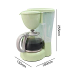 Mini tilguti kohvimasin - T&auml;isautomaatne koduseks ja kontorikasutuseks American Drip Constant Temperature Coffee Maker gray