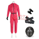 T&auml;iskasvanute Kalmaari M&auml;ngu Kost&uuml;&uuml;m Valvur Cosplay Kombinesoon Riietus Teismelised Treening&uuml;likond Kapuutsiga Tunked V&ouml;&ouml; Kindad Maski Komplekt Halloween M red