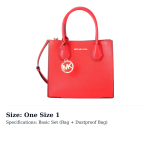 MICHAEL KORS nahast kott, ostukott, k&auml;ekott, &otilde;lakott, crossbody kott, keskmine, naiste, punane 35S1GM9M2L-635 One Size 1 red