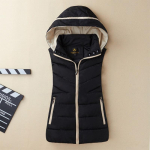 S&uuml;gis Talv Uus Kapuutsiga Puuvillane Soe Vest Naistudengid Streetwear Korea L&otilde;tv Varrukateta Parka Vest Naistele 3XL gray