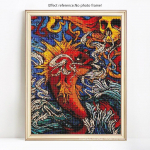 Teemantmaaling Cartoon Teemant T&auml;ieliku paigutusega Kalapildid Rhinestones Teemanttikandid 20X30