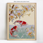 Teemantmaaling loomade kalade ja lilledega kivist mosaiik teemanttikandid ristpistes 20X30CM