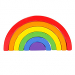 Puidust vikerkaarem&auml;nguasjad lastele puidust klotsid m&auml;nguasjad lastele Montessori harivad loomingulised didaktilised m&auml;ngud