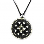 Les Tr&eacute;sors De Lily [A7966] - Collier Cr&eacute;ateur 'Cadran Magique' Noir / Blanc must