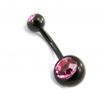 Les Tr&eacute;sors De Lily [E9966] - Body Piercing 'Essentiel' Rose Noir Heleroosa