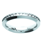 Bague acier 'D&eacute;esse' Blanc argent&eacute; - 4 mm 52 valge