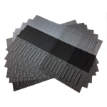 PVC alusmatt lauamattide alustele 6 tk joogiveinialused bambusest alusalused s&ouml;&ouml;gilaua alusmatt K&ouml;&ouml;gi ja lauapesu must