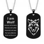 Fashion Rock roostevabast terasest Wolf Head meeste ripats kaelakee tarvikud must v&otilde;tmehoidja kingitus poiss-mehele