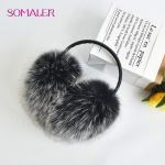 SOMALER Talvised naiste p&auml;ris rebase karusnahast k&otilde;rvaklapid V&auml;rvilised soojad k&otilde;rvasoojendajad k&uuml;lmaks talveks Paksud k&otilde;rvakaitsed