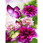 Butterfly DIY 5D Teemantmaal T&auml;isruudukujuline &uuml;mmargune puur Rhinestone Lill Teemant Tikand Ristpistes Kodukaunistus Dropship Full Round 15x20CM