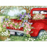 5D DIY teemantmaal, maastik t&auml;isring puur, lillemaastik Daimondi tikandid, kivist ristpistes kodukaunistus Full Round 15x20CM