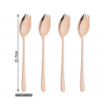 4 TK kahvli lusikas 304 roostevabast terasest l&auml;&auml;ne toidu lauan&otilde;ud kahvli lusikas kiirnuudlid lusikas kahvel nuudlisalat sporks &scaron;ampanjav&auml;rvi