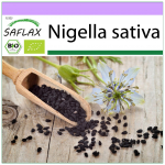 SAFLAX &ndash; Orgaaniline &ndash; Mustk&ouml;&ouml;mned &ndash; 300 seemet &ndash; Nigella sativa