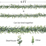 1,8 M kunstlik eukal&uuml;pti vanik ripprotangist pulmahaljastuse kodukaunistused roheline