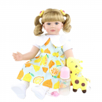 BZDOLL 60 cm Reborn v&auml;ikelapse nuku riidest keha, 24-tolline pehme vin&uuml;&uuml;list j&auml;semed Printsessinukud t&uuml;drukutele s&uuml;nnip&auml;evakingitus lapse m&auml;ngumaja m&auml;nguasi Girl-8