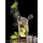 T&auml;ielik 5D DIY teemantmaaling, puuviljakokteil, teemanttikandid mosaiigikomplektid ristpistes kodukaunistusega k&auml;sitsi valmistatud kingitused Round 20x30cm