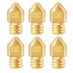 6 TK 3D-printeri messingist vaseekstruuderi otsik MK8 0,4 mm Creality CR-6 SE 1,75 mm 3D-printeri jaoks 6pcs brass nozzles