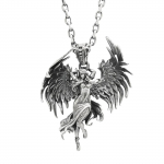 Isiksus Evil Angel Wings Ripats Kaelakee Meestele Naistele Retro Ingli Ripats Paari Ehted Punk rangluu kett B