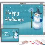 Ristpistekomplekt DIY teemanttikandid j&otilde;ulupuu J&otilde;uluvana lumememm teemantmaal Kodukaunistus Full Round 20X30CM