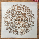 30*30 cm suure geomeetriaga mandala ratas DIY kihistus&scaron;abloonid maalimine v&auml;ljal&otilde;igete album v&auml;rvimine reljeefne albumi dekoratiivne mall valge