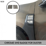 Chrome 4WD m&auml;rk Dacia Dusteri jaoks Renault Duster 2tk terasest 2018-2022