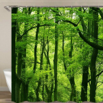 Kaasaegne 3D-printimine metsa du&scaron;ikardin Roheline taimepuu maastikuga vannikardin konksudega vannitoa veekindla maastiku jaoks 180x200cm