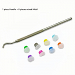 1 komplekt hambaravi esteetilise tr&uuml;kivormi taastamine tagumiste hammaste printimisvormi hambavaigust komposiittrimmer spaatli t&ouml;&ouml;riist 1 set Single End