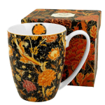 Les Tr&eacute;sors De Lily [R6656] &ndash; portselanist kruus 'William Morris Collection' must oranž (Cray Floral) - 10x8 cm (380 ml) must