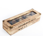 Les Tr&eacute;sors De Lily [R8326] &ndash; vanaaegne puidust hoiukarp  General Store  (4 sektsiooni) - 34x11x8 cm beež
