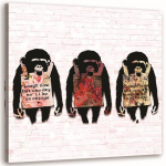 L&otilde;uenditr&uuml;kk Banksy Monkey Colorful 30x30 mitmev&auml;rviline