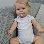 3D v&auml;rvitud nahk veeniga 60 CM 24 tolline Reborn Baby Populaarne Maddie riidest kehanukk silikoonm&auml;nguasi t&uuml;drukule printsess v&auml;ikelapsele Bebe same as picture
