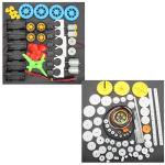 141 tk alalisvoolumootori komplekt elektriline minimootor plastikhammasrattaga mootori kinnitusklambri v&otilde;lli propeller isetegemise teadusprojektide jaoks 141pcs a kit