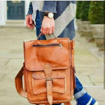 Seljakott Matkakott Nahast Meeste Kooli s&uuml;learvuti K&auml;ekott &Otilde;lakott Seljakott 11 x 15 x 5 in pruun